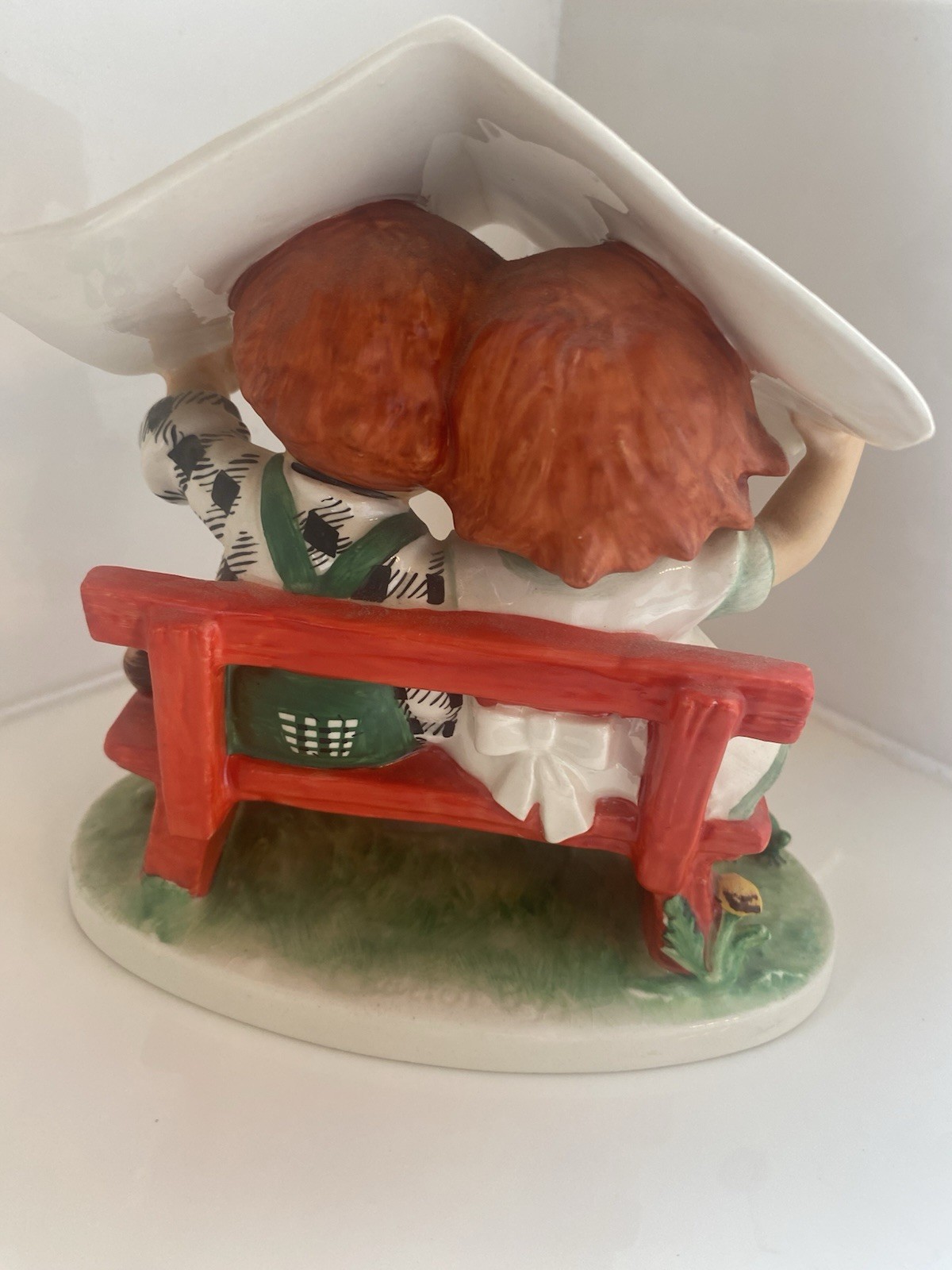 Vtg Goebel Hummel Let It Rain Figurine Redheads Newspaper Sunday Byj51 1967