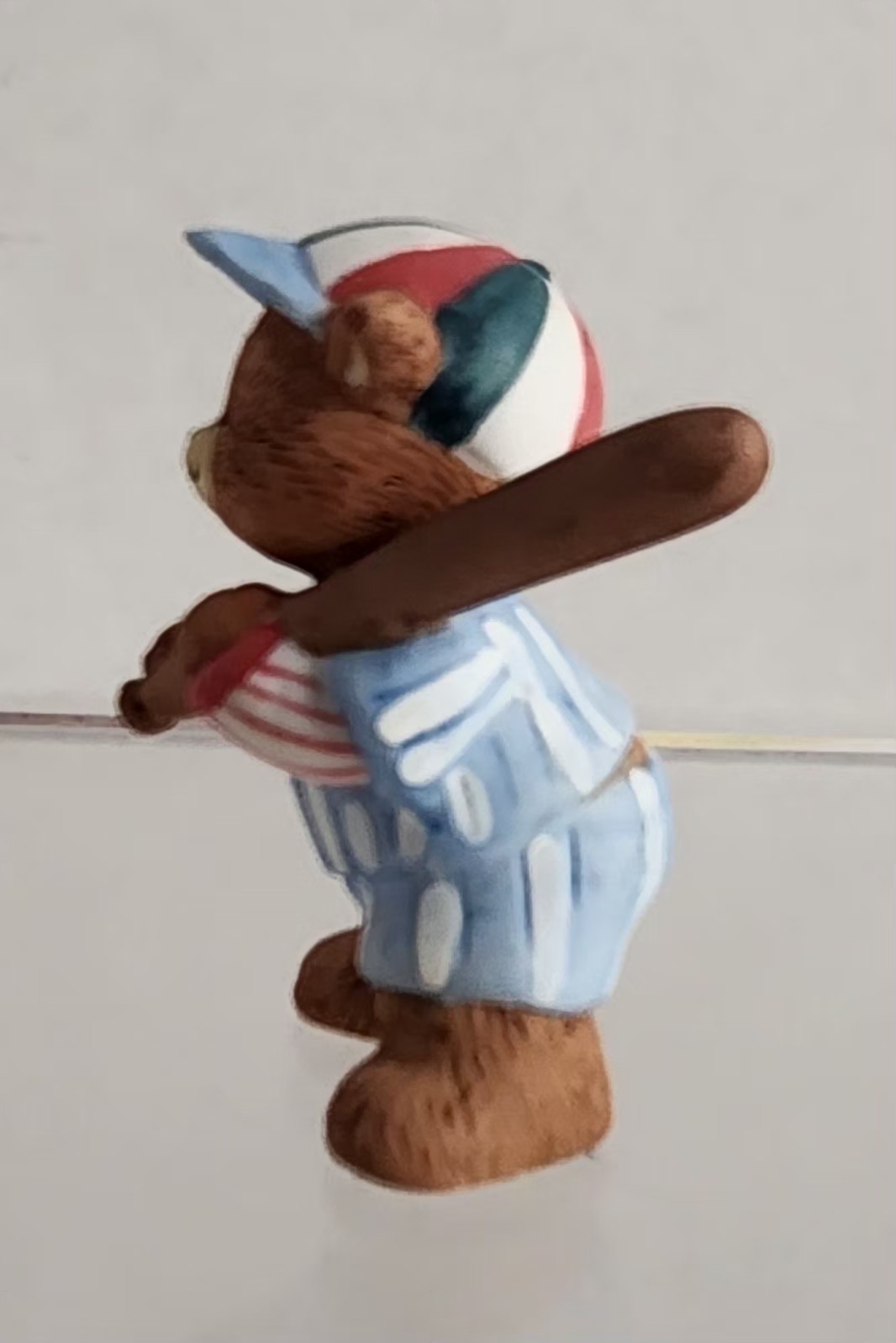 Vtg BC Bronson Porcelain Ceramic Bear Figurine Excellent Condition Baseball
