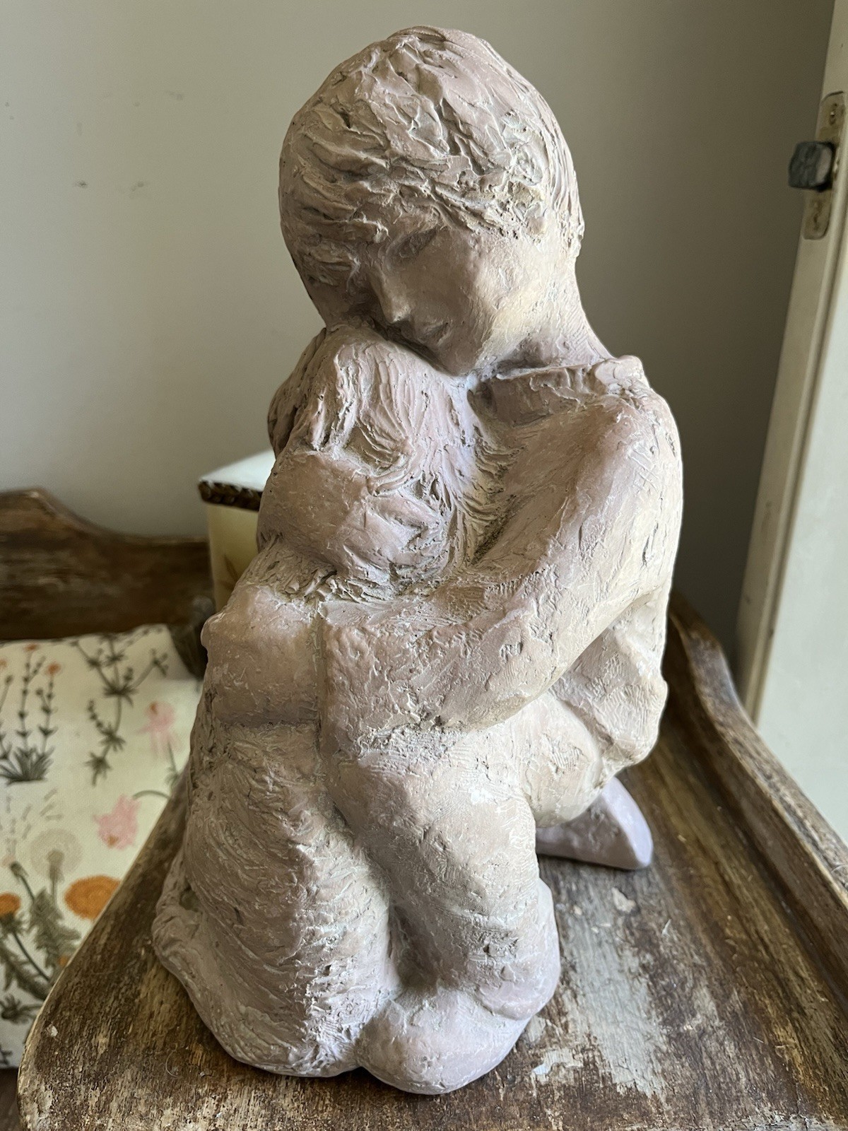 Vintage Austin Production ” Boy Hugging His Dog” Statue/Figurine