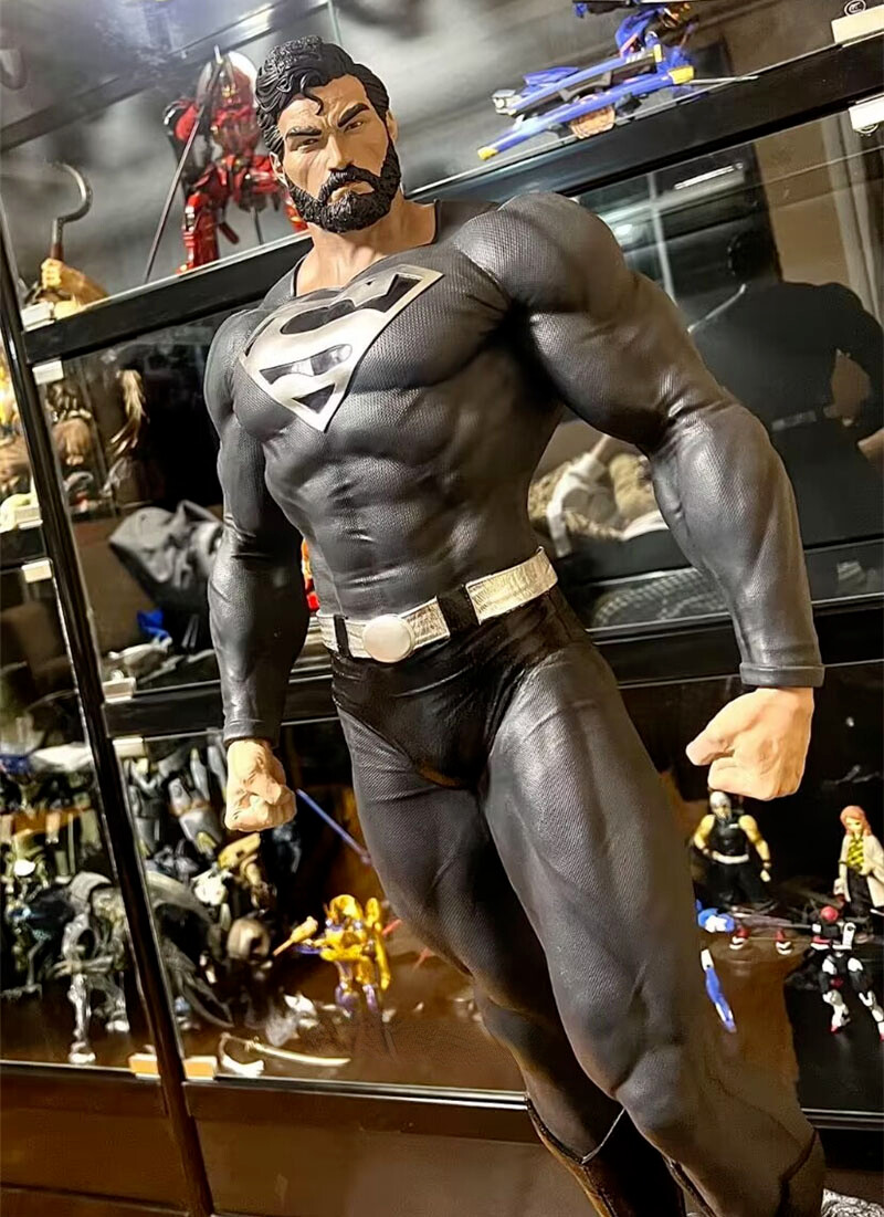 Hush Black Superman Resin Statue Custom-made Collectibles 3 heads 105cm