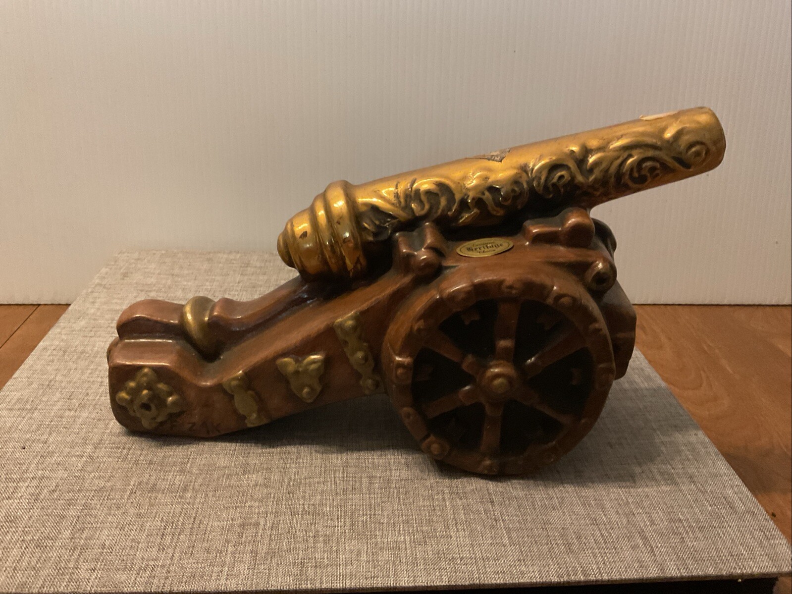 RARE Rvolution Cannon Porcelain Handcrafted Figurine In Box But Empty
