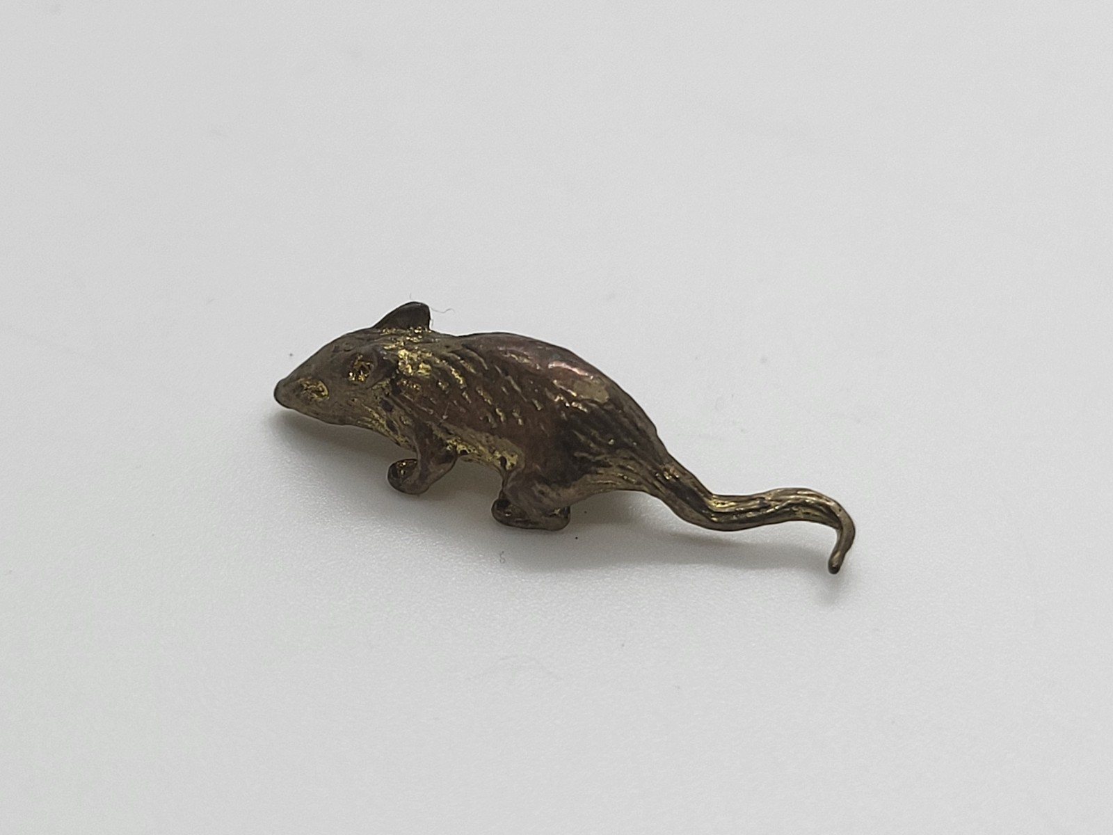 Figurine Purse Mouse Money Mouse Miniature Metal Souvenir Talisman Bronze Brass
