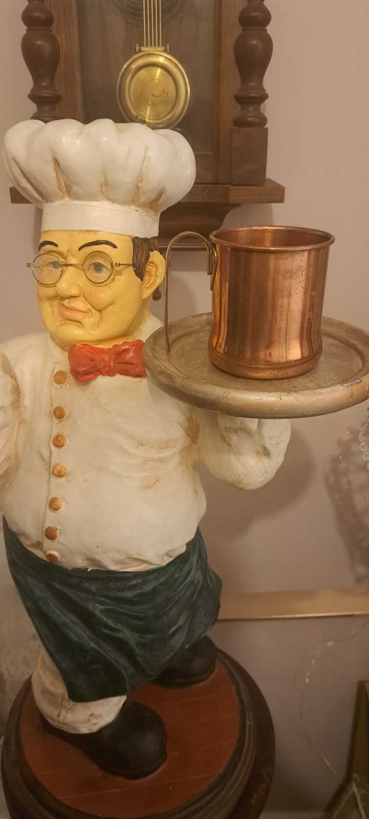 VTG Jolly Italian Chef/ Statue 25″ Tall Welcome To Your Bristol Or Restaurant