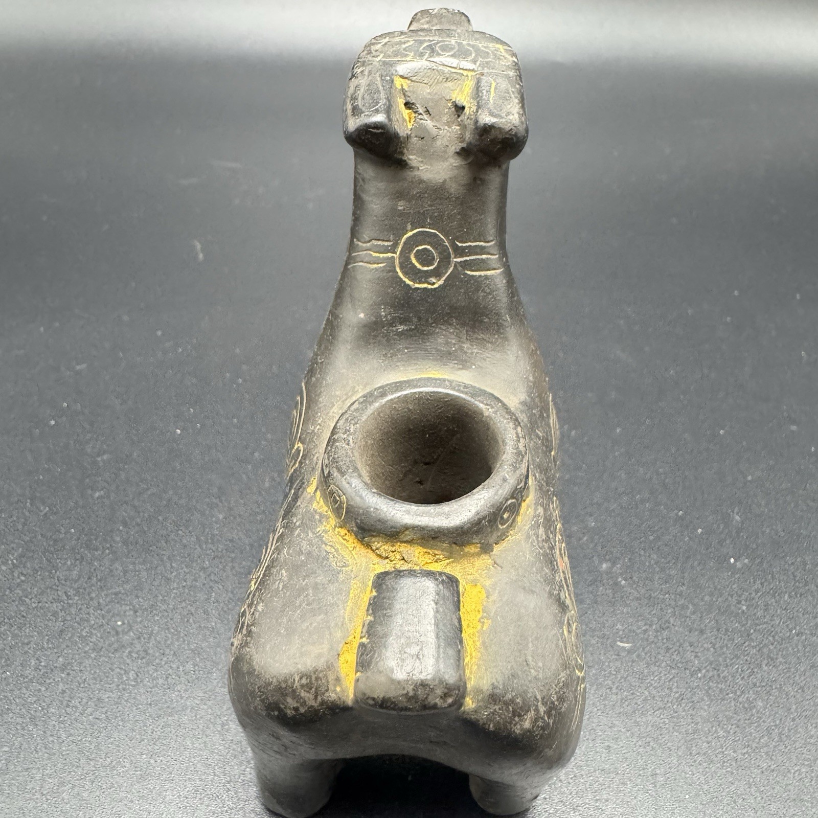Ceramic llama Argentina Traditional Sculpture Made by Native Aboriginal Peoples.