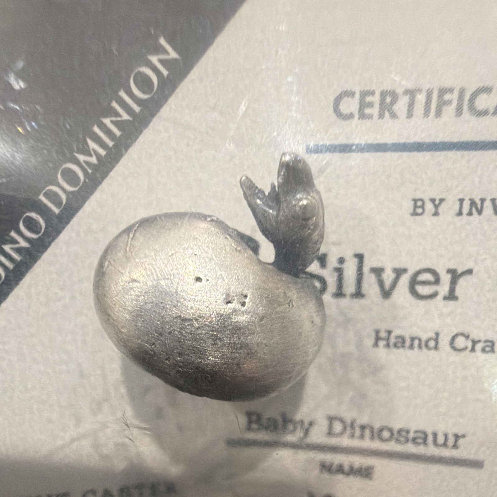 Investment Caster Silver Collectibles Baby Dinosaur .999 Silver Figurine 9.1g LE