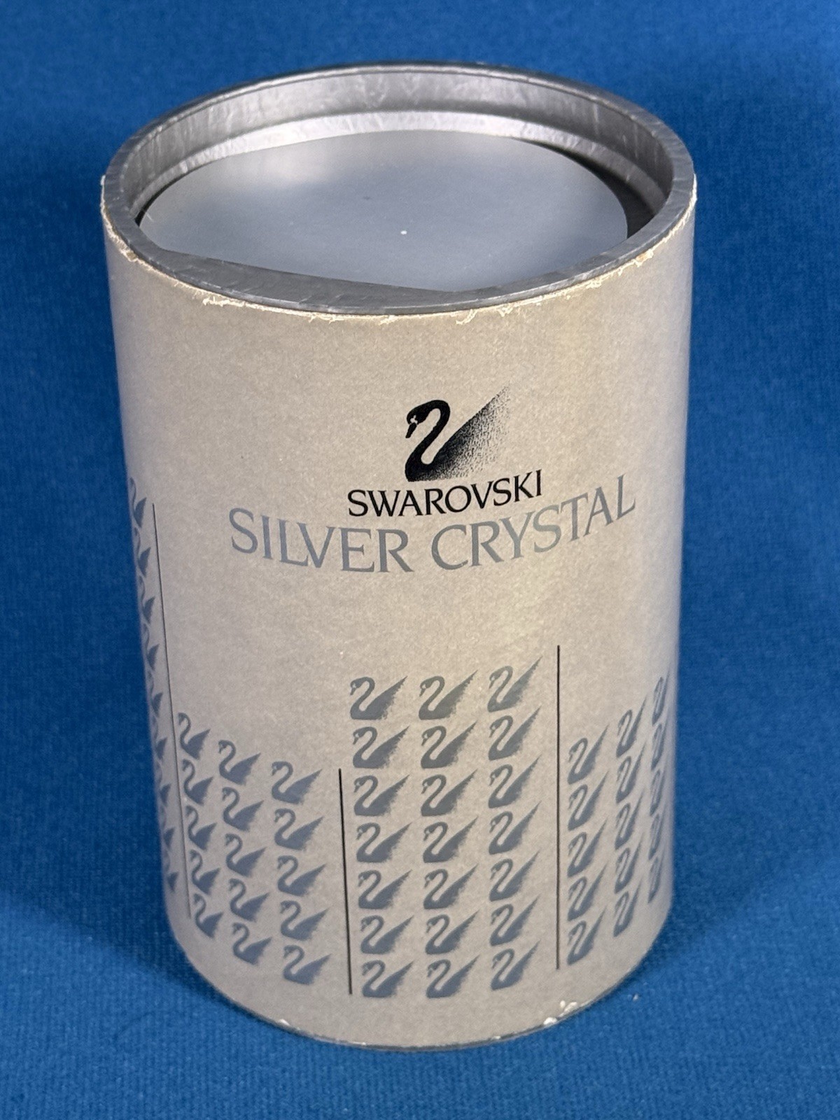 Swarovski Silver Crystal Glass Night Owl on Branch w/ Box Made in Austria