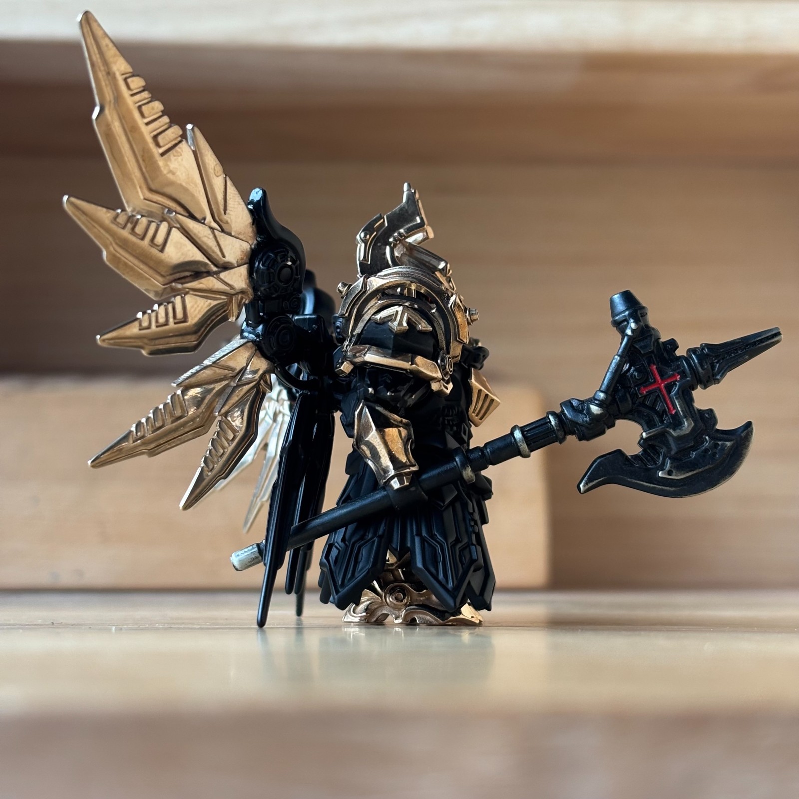 Mech Justicar Figurine in Blackened Bronze Metal Magnetic Miniature Gift for Men