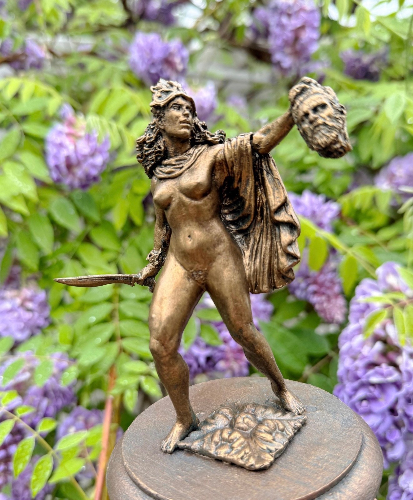 Judith and Holofernes Statue Biblical Warrior Woman Figurine Resin Fantasy Art