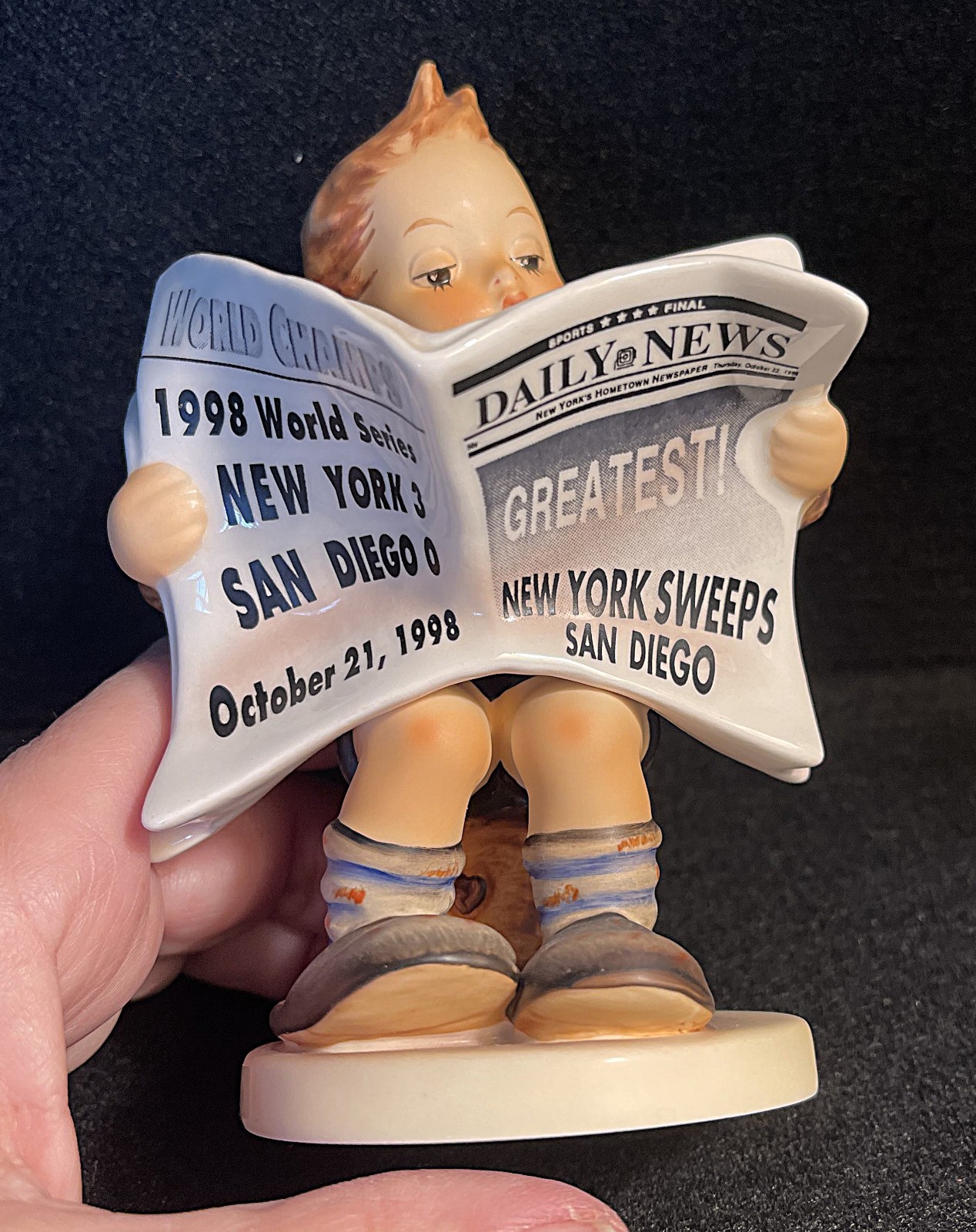 Vintage/Rare Personalized Hummel “Latest News” – 1998 NY Daily News/Baseball