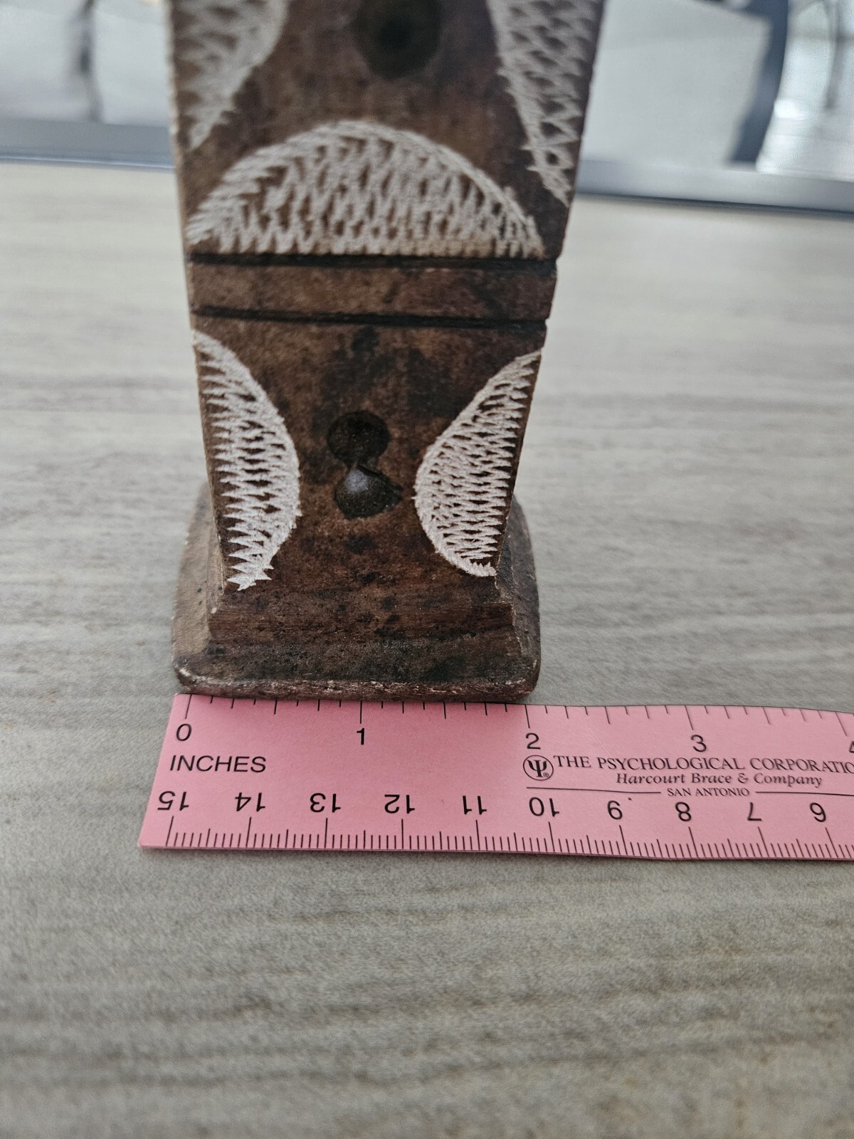 Moroccan Hand Carrved stone minaret Art sculpture, 1970s Era. 9″ X 2″ 1 Lb 8.7oz