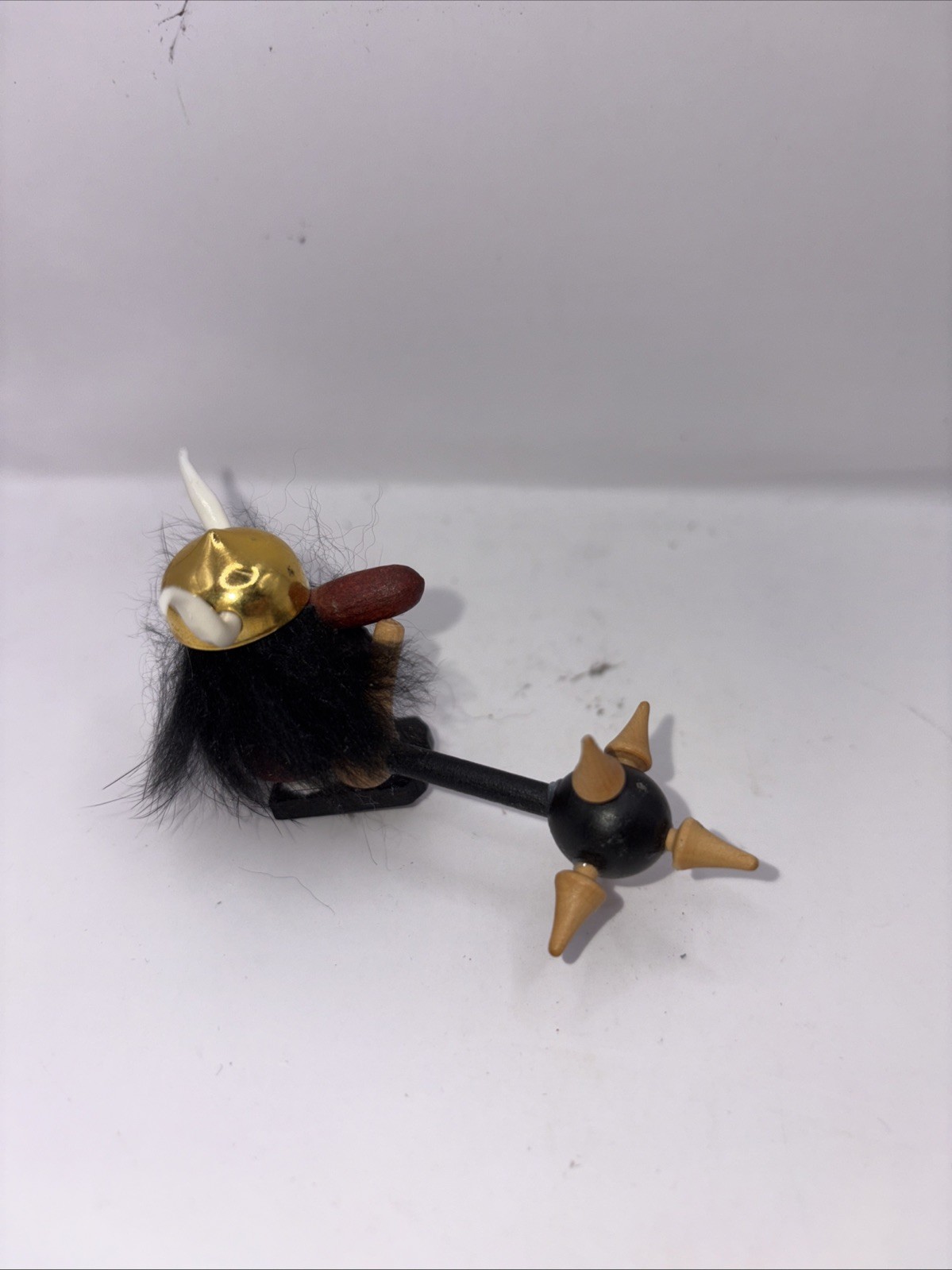Vintage 1970s GOULA viking troll, Teak / Oak wood troll viking