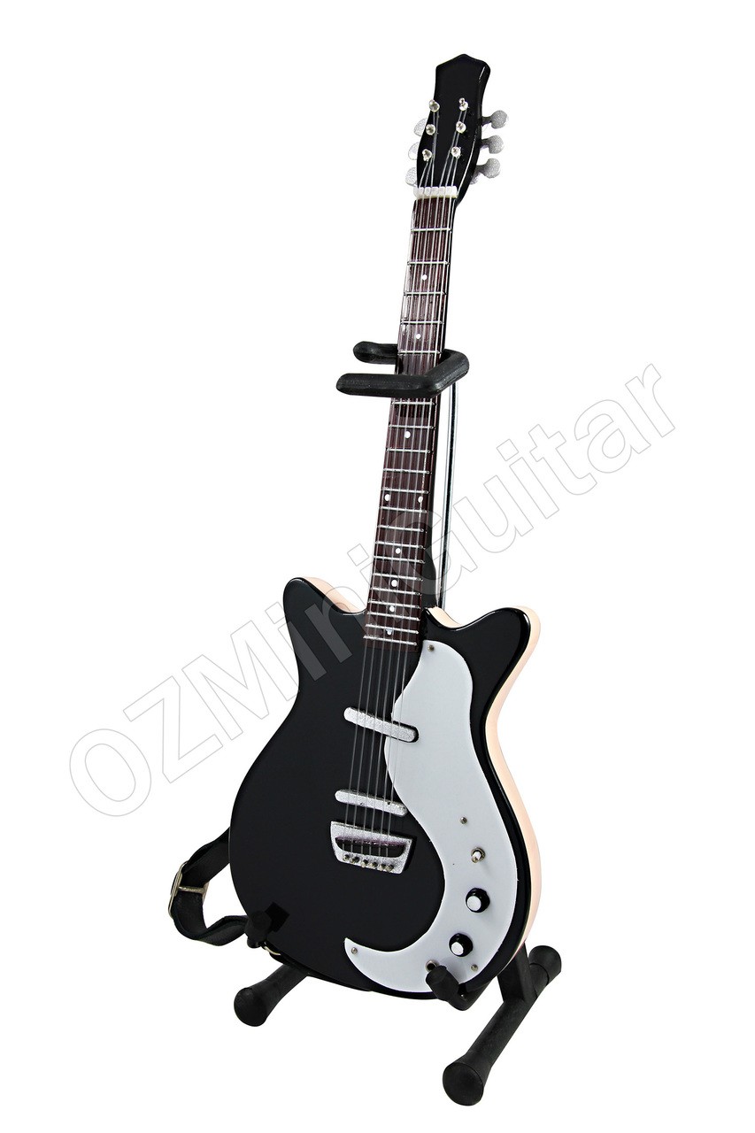 Miniature Guitar Jimmy Page DANELECTRO & Strap