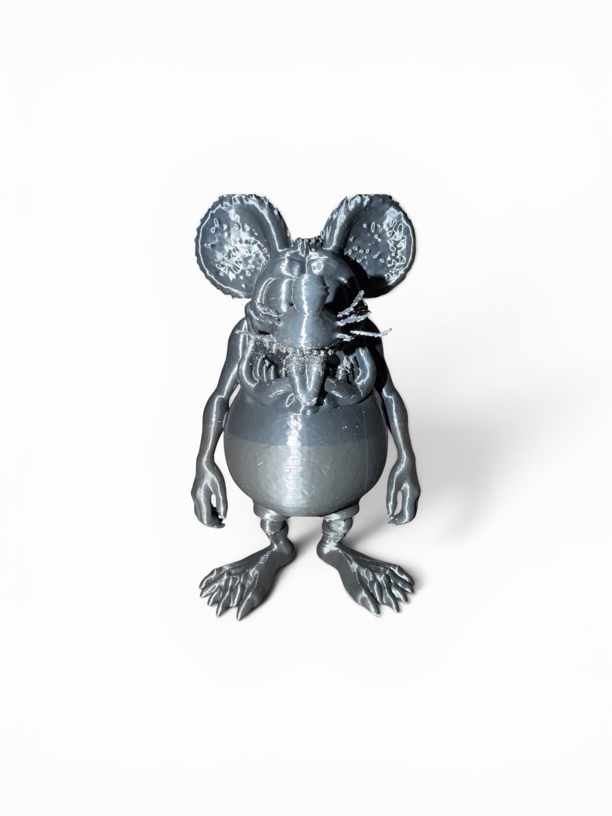 8” Hand Painted Monster Rat Figure 3D Printed Custom Collectible Statue