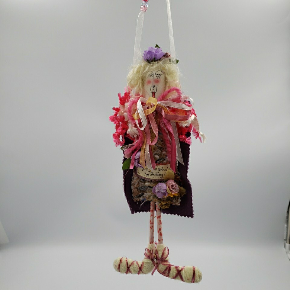 Ruby Lips Studio Silvestri Hanging Rag Doll Dance Like Nobodys Watching 12 In