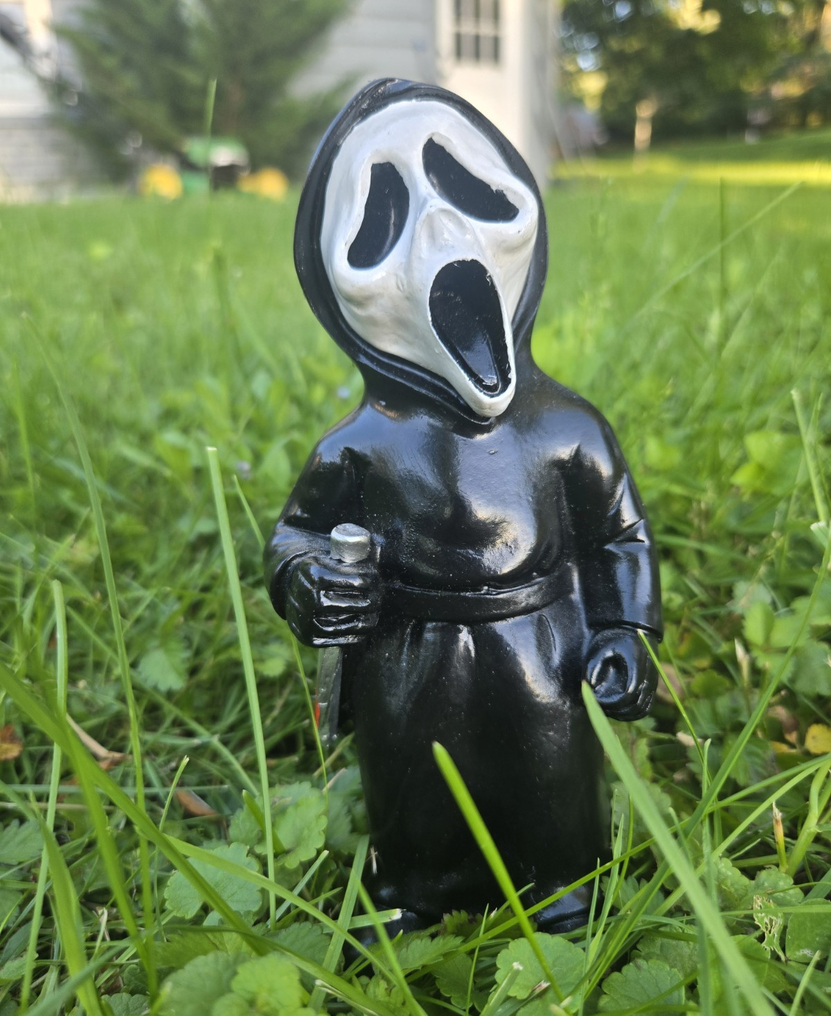 Ghostface Scream Figurine Glossy Ceramic 3D Effect Horror Halloween Black/White