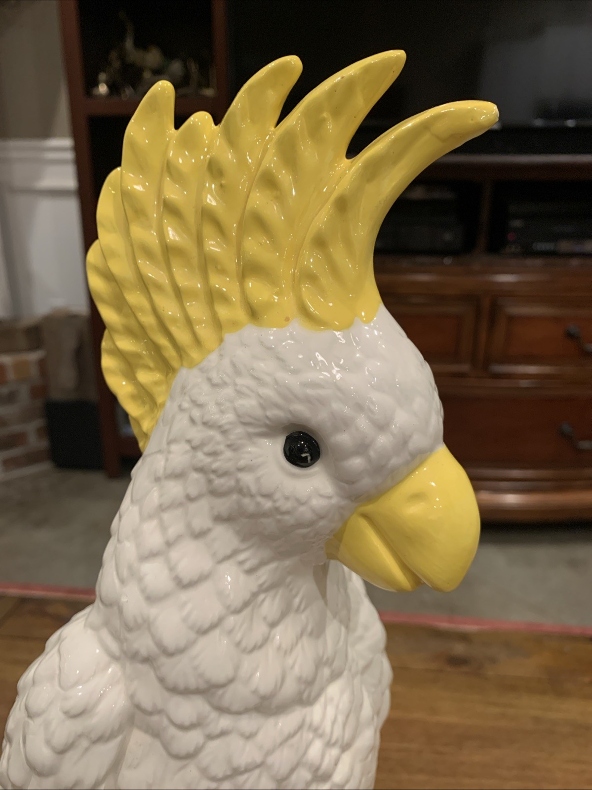 19.5” Tall Vintage 1979 Large Cockatiel Parrot Statue Signed By Artist – Kay