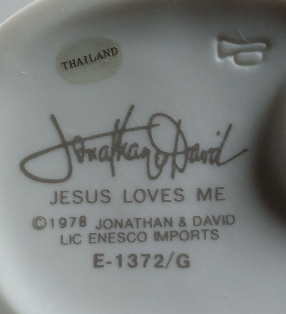 1982 Precious Moments “Jesus Love Me” Girl with Bunny Figurine #E-9279