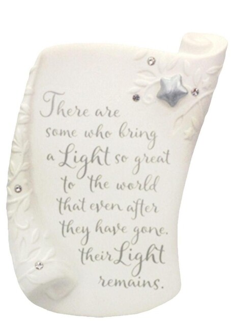 Foundations Kim Lawrence Bereavement Plaque Porcelain & Crystal Figurine 4056774