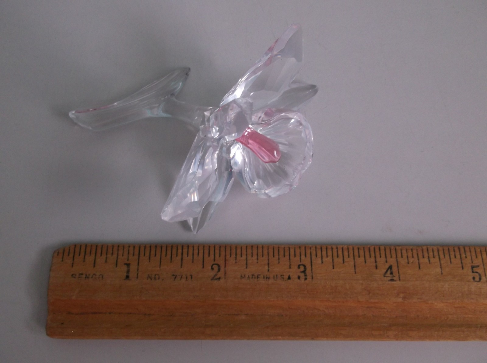 Swarovski Crystal PINK ORCHID Flower Figurine 3″ Long 7478