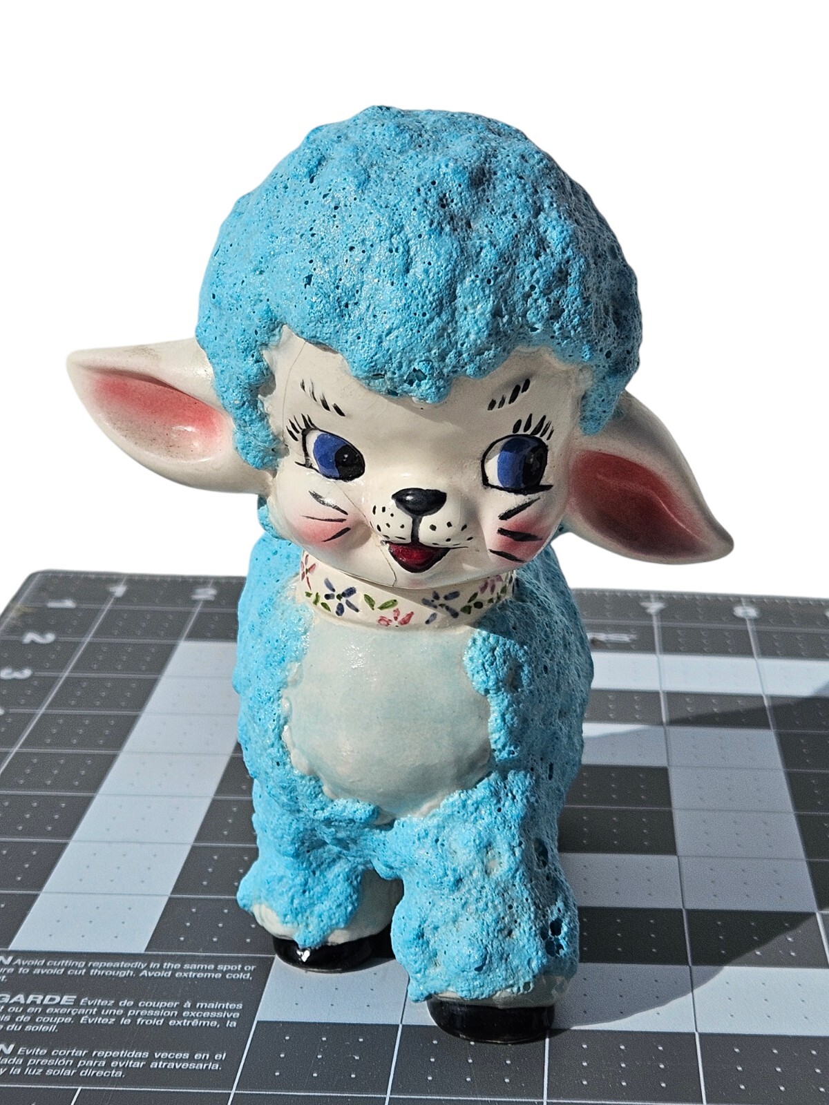 Vintage Baby Lamb Sheep 1950s Nursey Kitschy Anthropomorphic RARE Removable Head