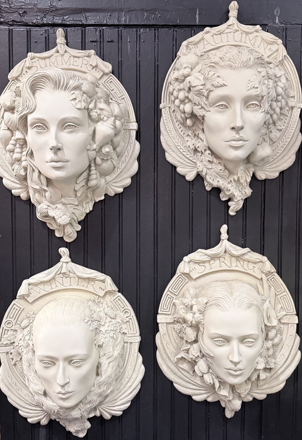 4 Seasons Three Dimensional Wall Art Sculptures By Artist Jerry David Cornelia.