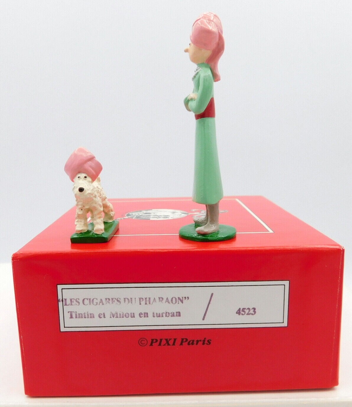 Pixi Tintin Figurine 4523 “Tintin Milou Turban” 1992 Rare Metal Cigars Figure