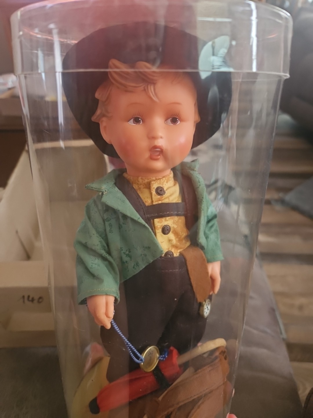Goebel Hummel Doll Vinyl Wanderbub Merry Wanderer 12” Boy In Package Vintage
