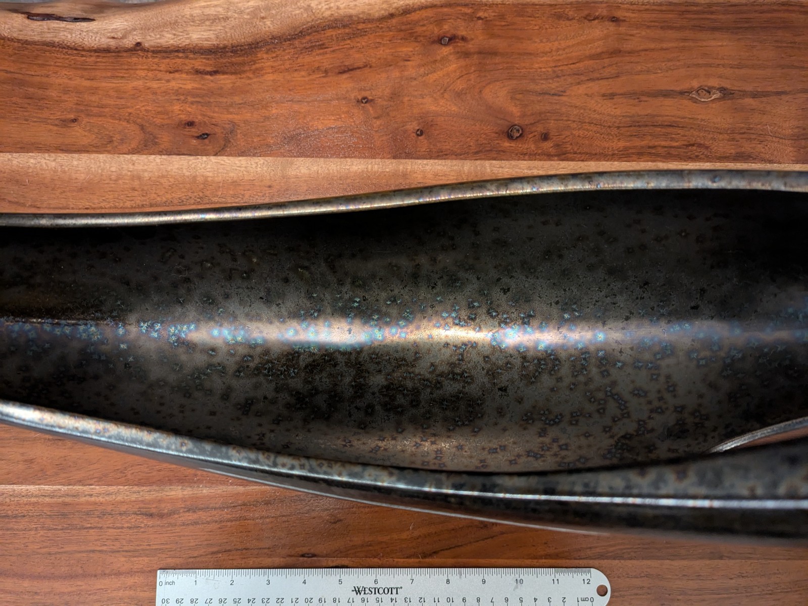 Vintage Global Views Decorative Ceramic Gun Metal Glaze Made In Portugal