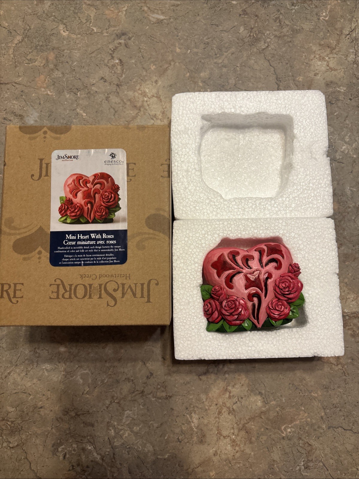 Jim Shore Mini Heart with Roses Valentine’s Day (Love) Heartwood Creek Enesco