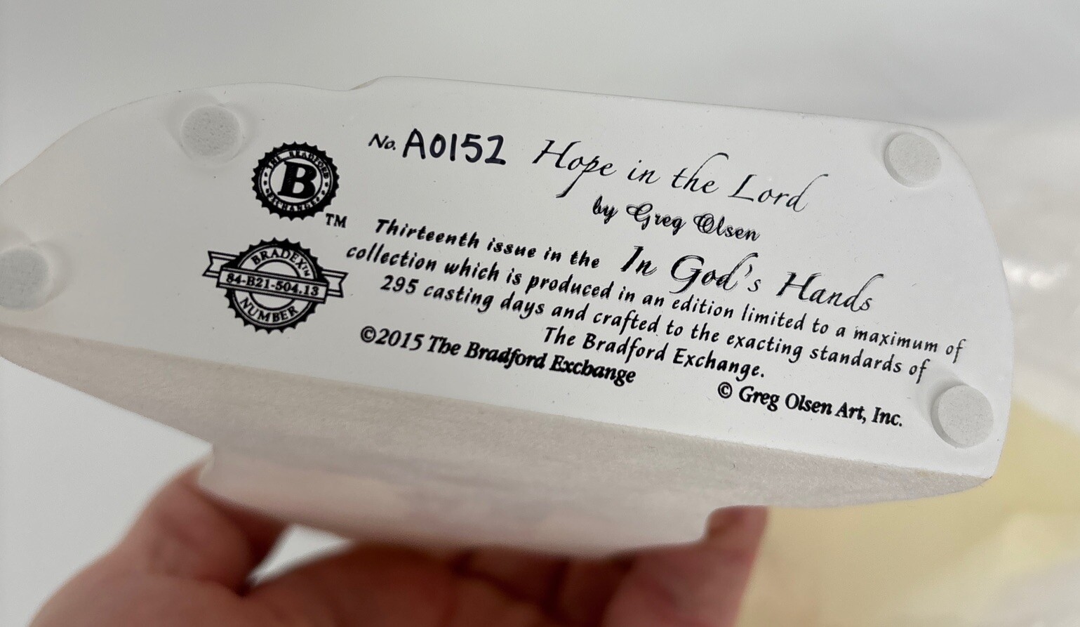 The Bradford Exchange Hope In The Lord Praying Hands Figurine by Greg Olsen #13