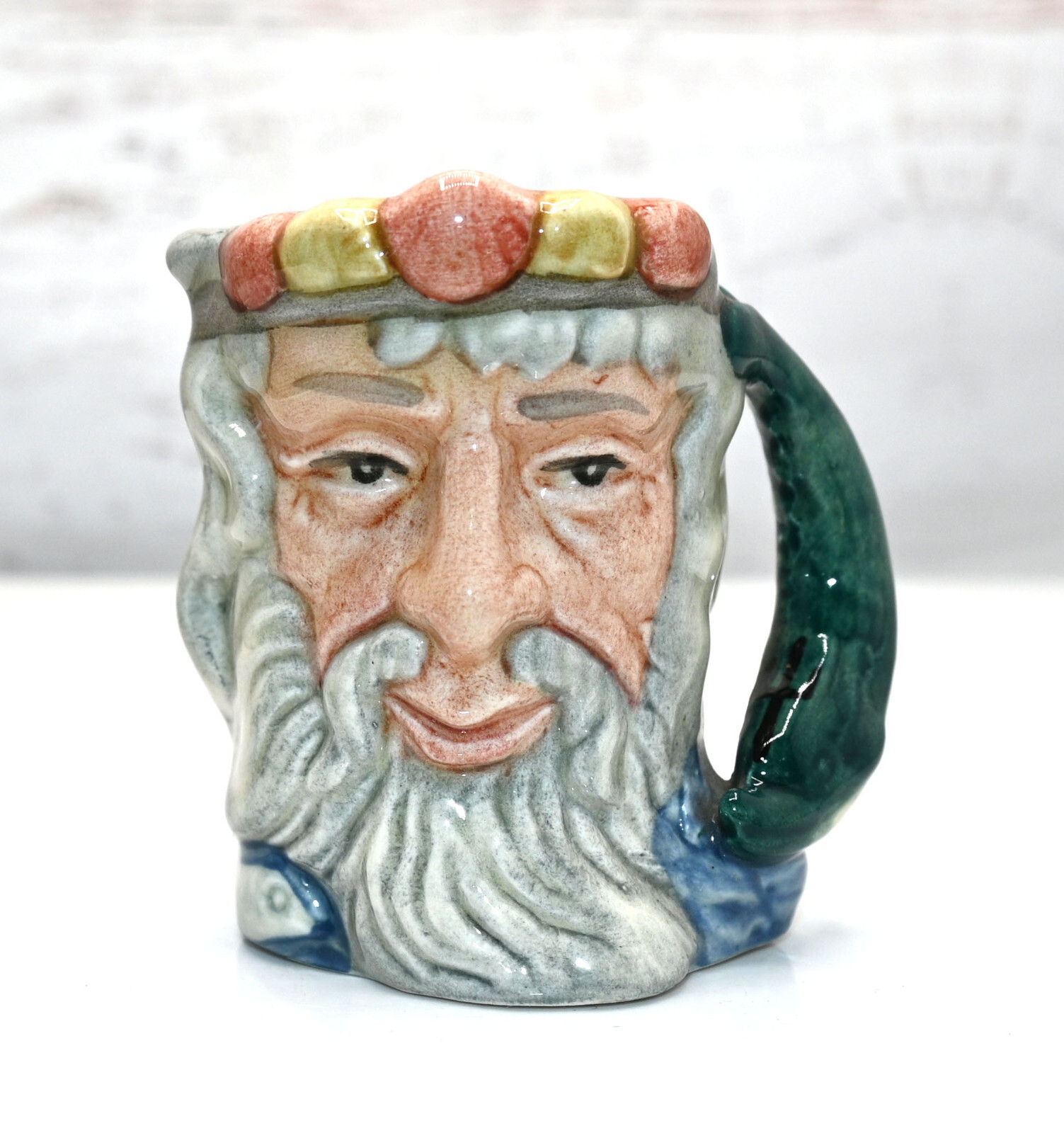 VTG 1960 Royal Doulton Toby Jug Mug Neptune 2 3/4” Character Figure D6555