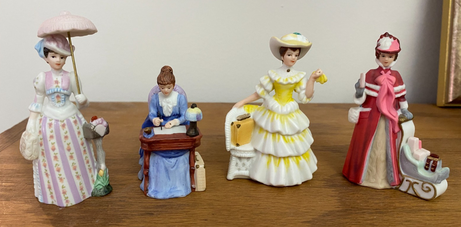Avon Mrs. Albee Mini Figurine, 1985, 1988, 1989, 1990