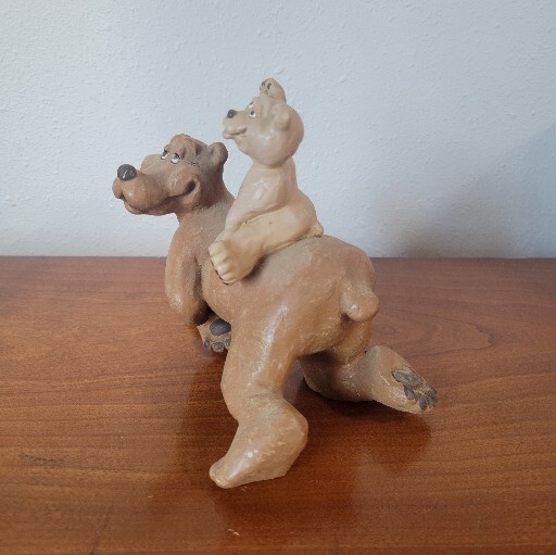 Cast Art Bear Daddy Poppa Baby 1993 Piggyback Rode Father’s Day