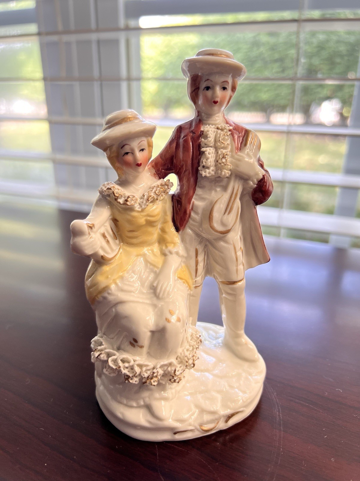 Vintage 18th C. Style Provincial Couple Figurine – Ceramic or Porcelain 5” X 3”