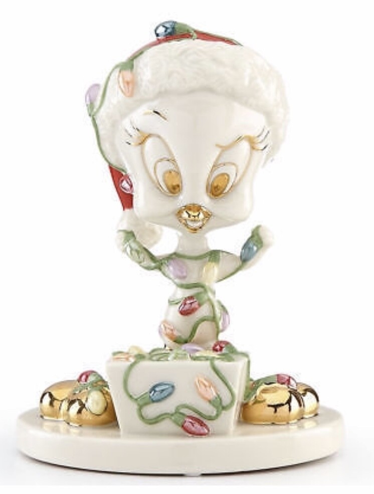 NEW Lenox TWEETY BIRD Looney Tunes TANGLED IN CHRISTMAS LIGHTS Figurine – NIB