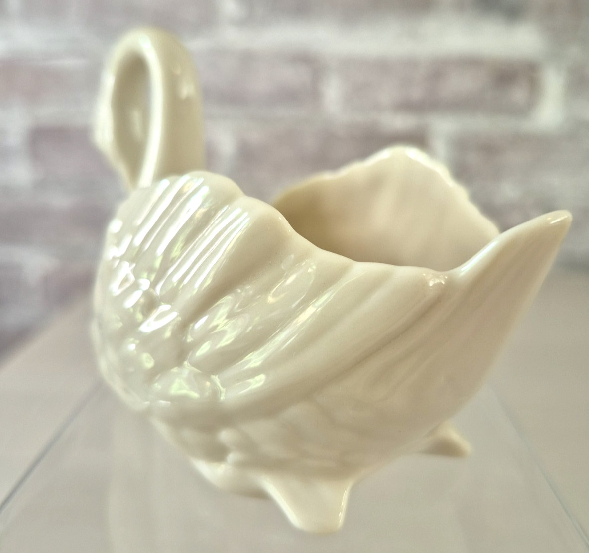 Vintage LENOX SWAN Porcelain Trinket Dish 4.5″ Centennial Edition Reproduction