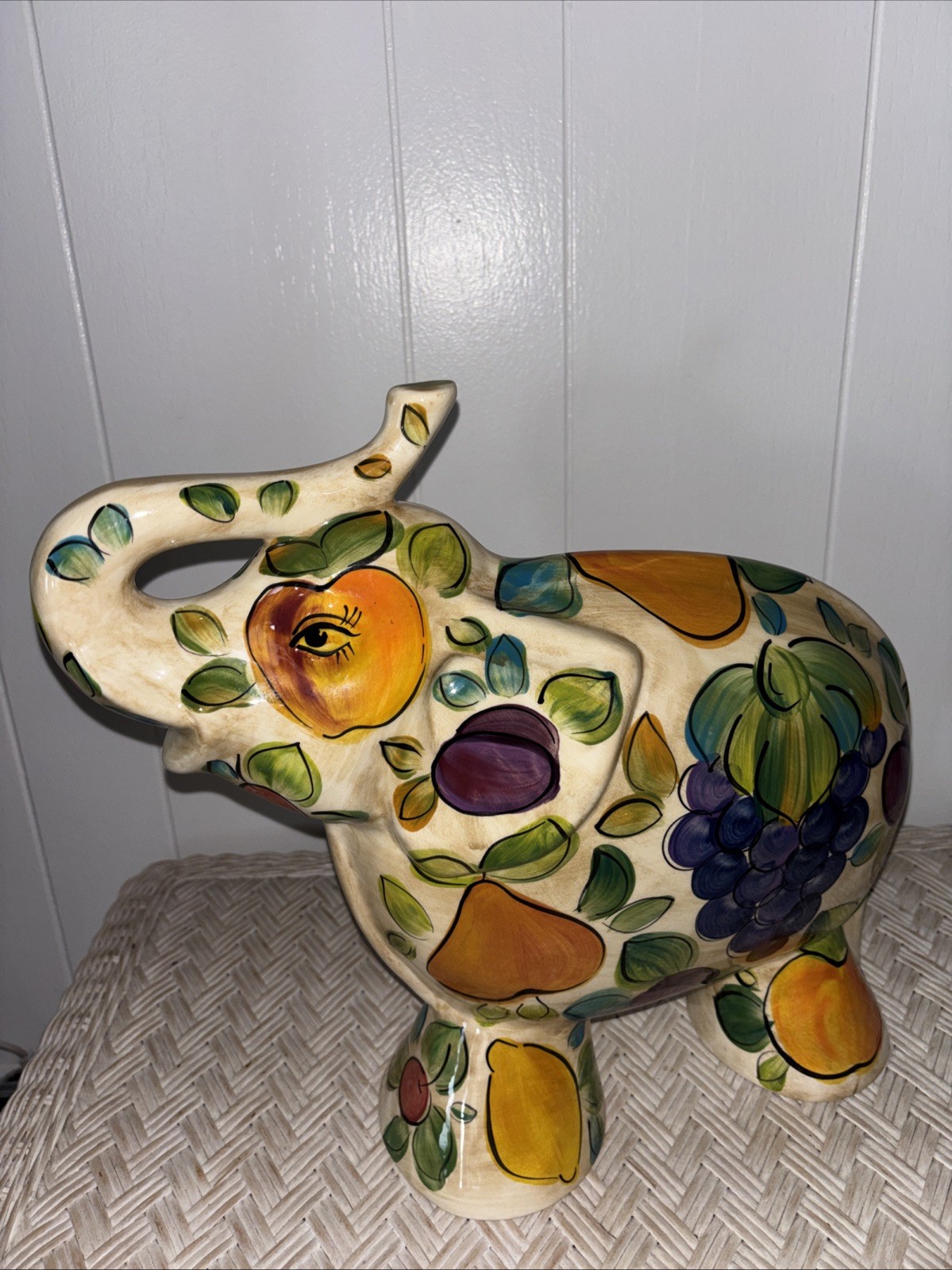 Turov Art 1999 Large Ceramic Limited-Edition Elephant Signed 14″H x 17″W