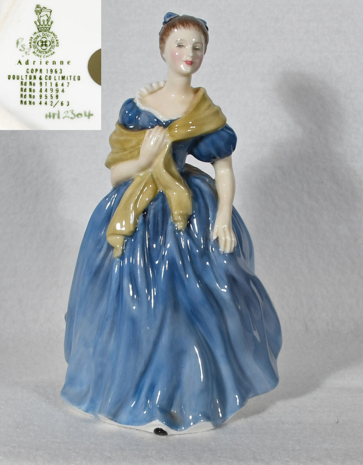 Royal Doulton Adrienne Blue Dress HN 2304 (7 3/4″ Tall)