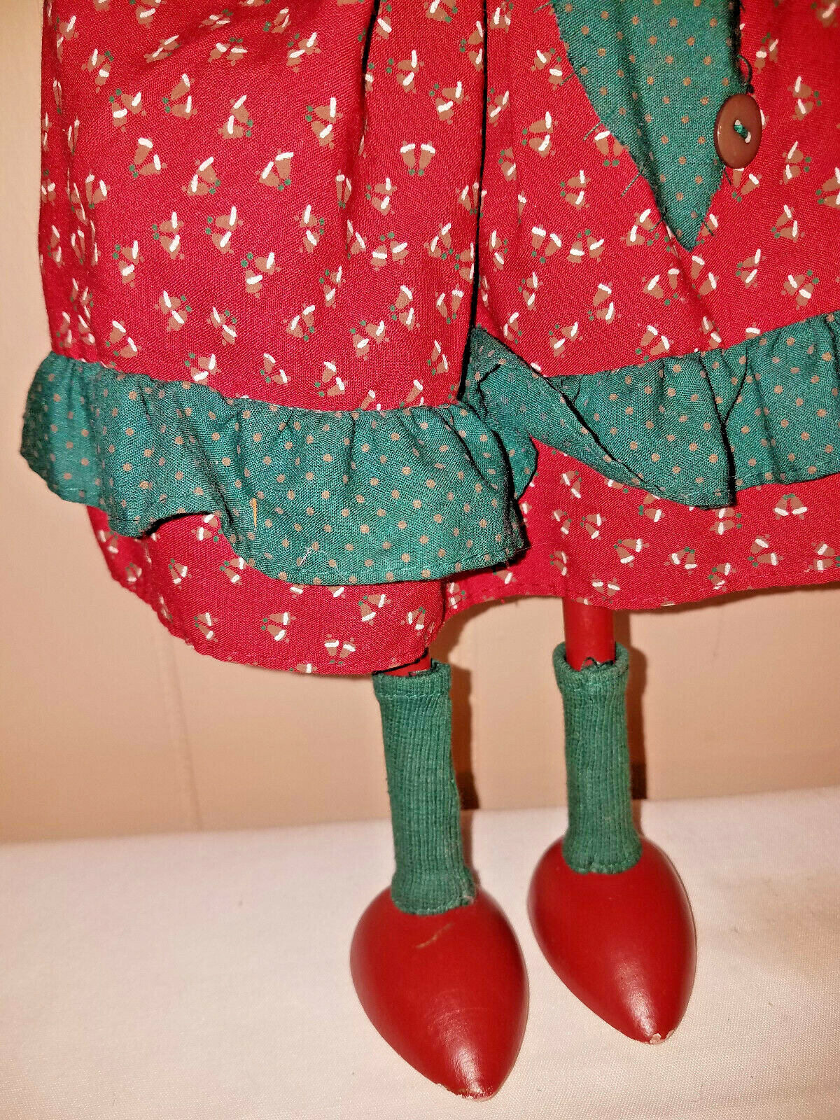 Country Angel Wood Hand Made Country Farmhouse Standing With Long Dowel Legs 16″