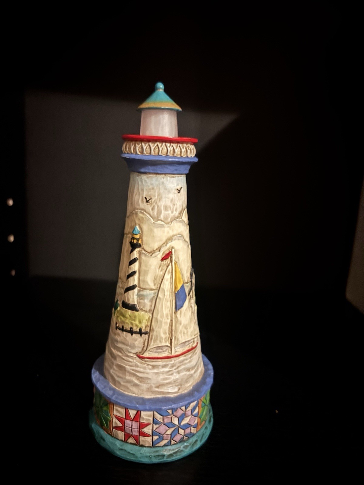 Jim Shore Light Up 6.5″ Heartwood Creek 2008 Lighthouse Figurine #4011334 Works
