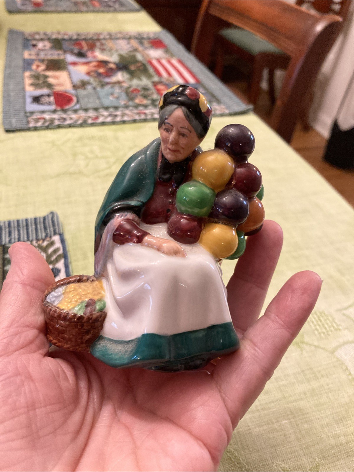 Royal Doulton Street Vendors Old Balloon Seller HN2129 Miniature Figurine (1989)