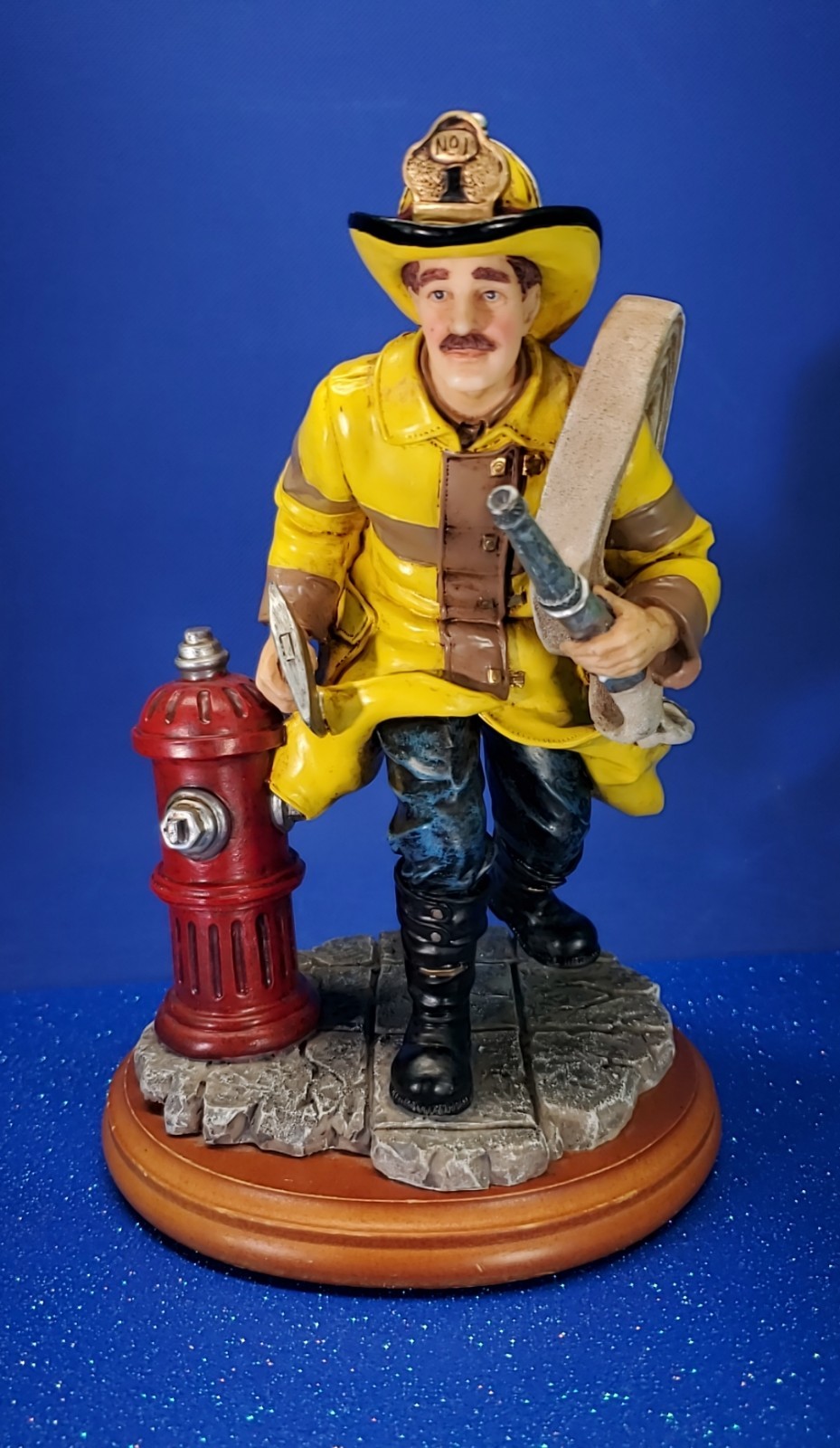 RED HATS OF COURAGE “FIRE ALARM “1998 VANMARK HANDCRAFTED IN CHINA. 8″inch Tall