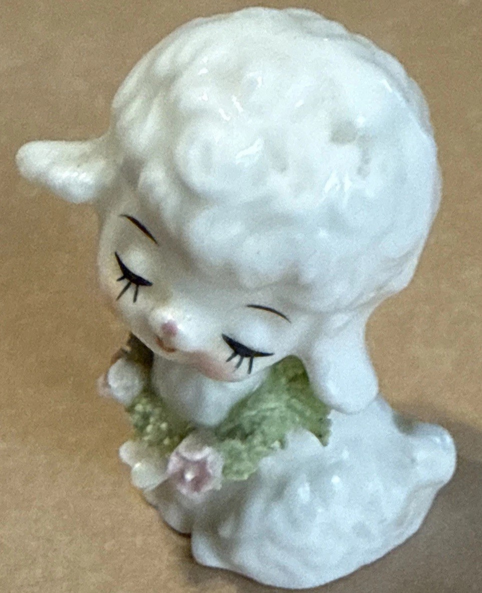 Napcoware Vintage Lamb Miniature Sheep Anthropomorphic Mcm Kitschy Figurine