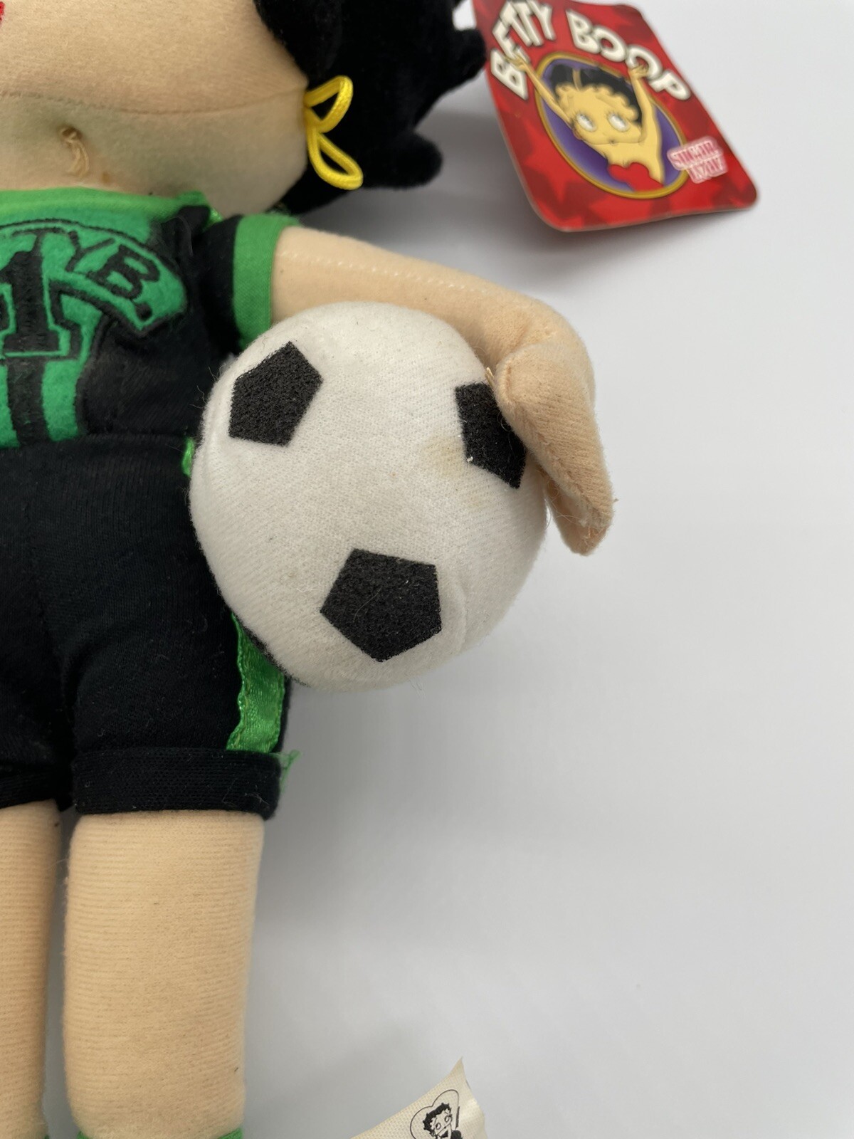 15” Betty Boop Soccer Player Futbol Stuffed Plush Doll Cartoon 2010 Toy