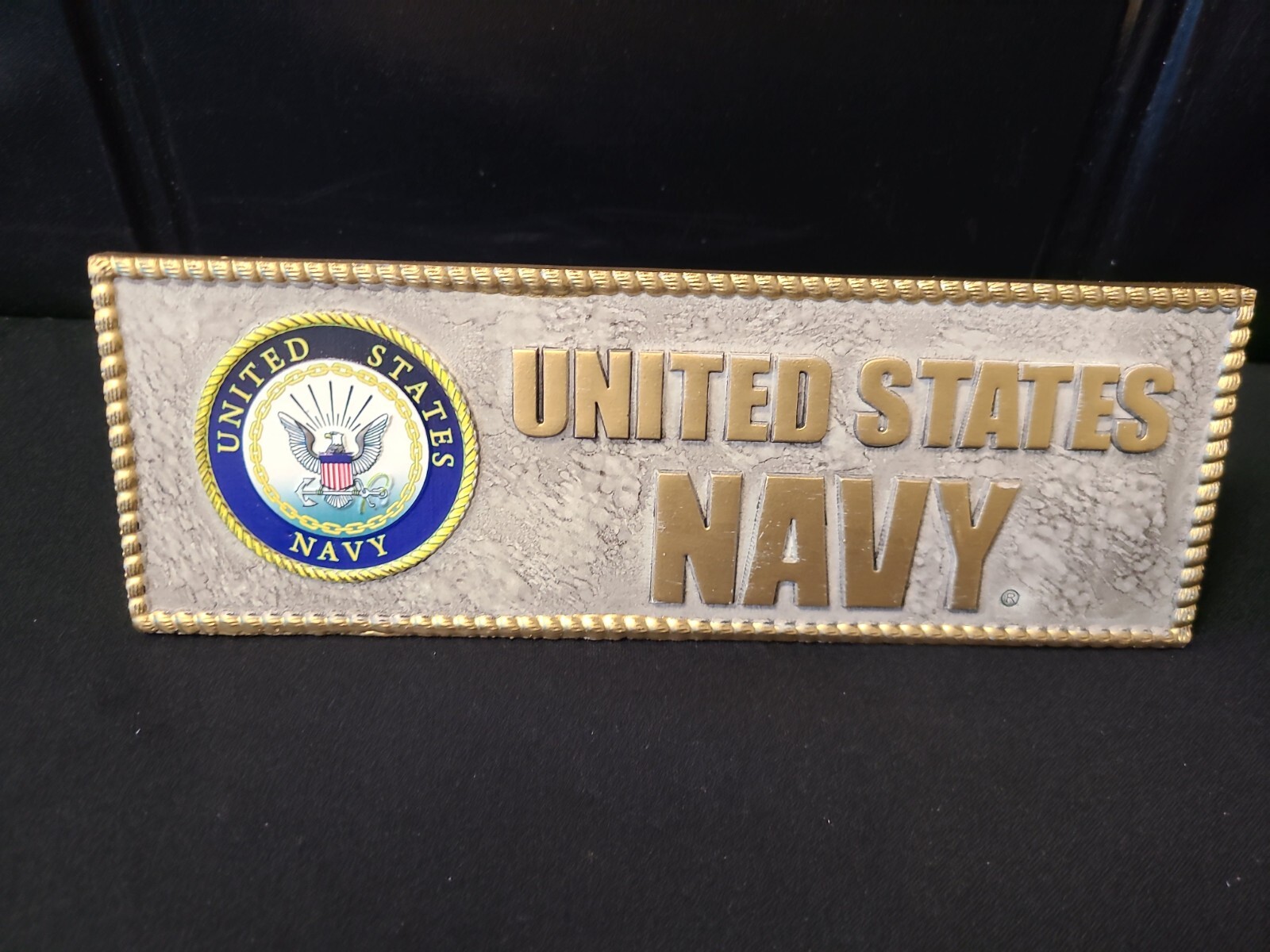 Spoontiques United States Navy Desk Plaque New 3″ X 8″