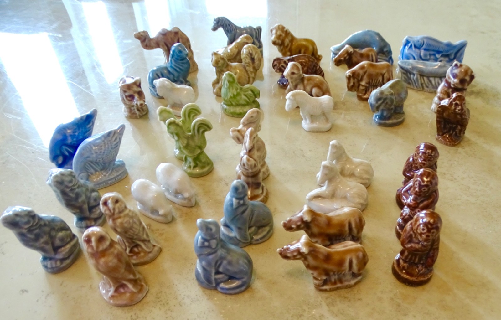 Wade Whimsies Red Rose Tea Figurine Lot of 41 (some duplicates-see pictures)
