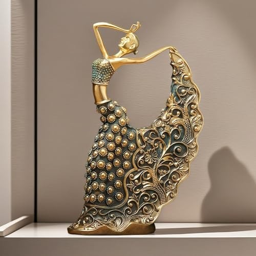 Elegant Peacock Dancer Statue Figurine – Decorative Home & Office Decor, Tableto