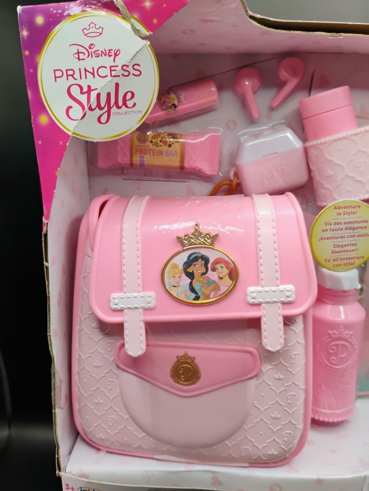 Disney Princess Style Trendy Traveler Backpack Pretend Play Set 3+