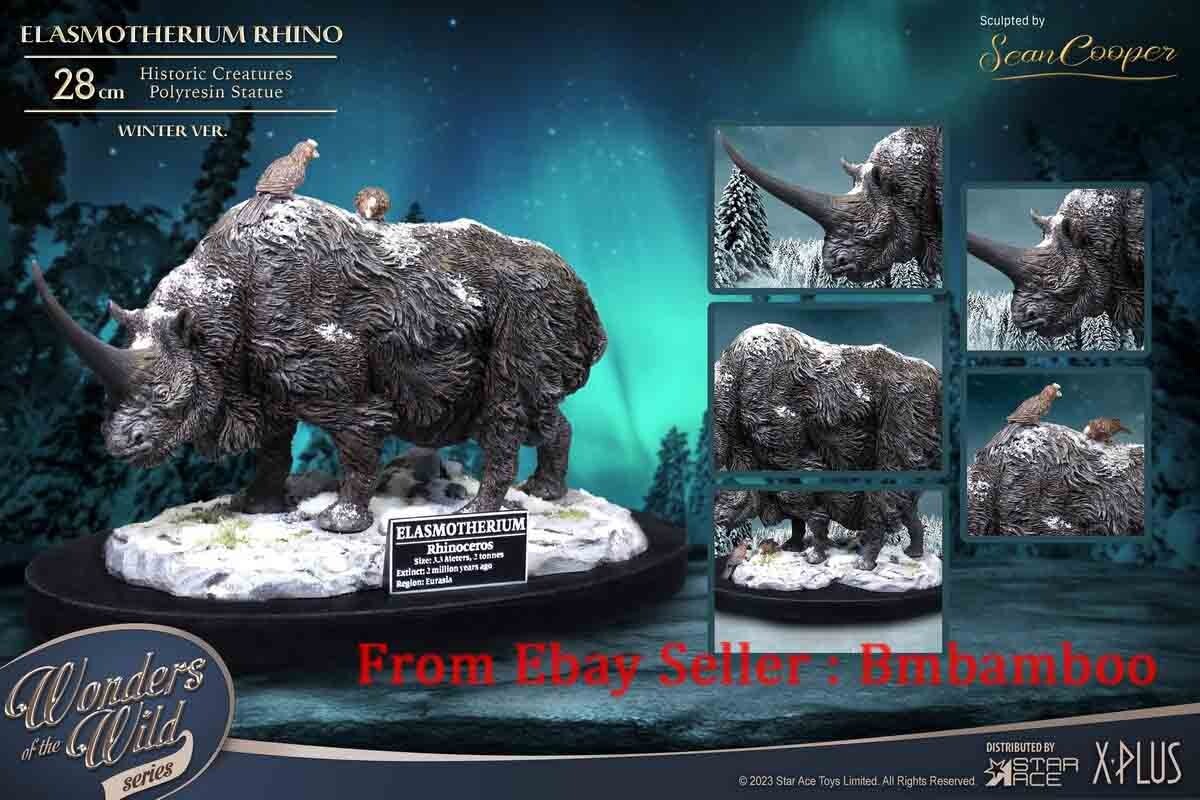 STAR ACE Toys SA5032 28cm Elasmotherium Rhino (Winter ver.) Polyresin Statue
