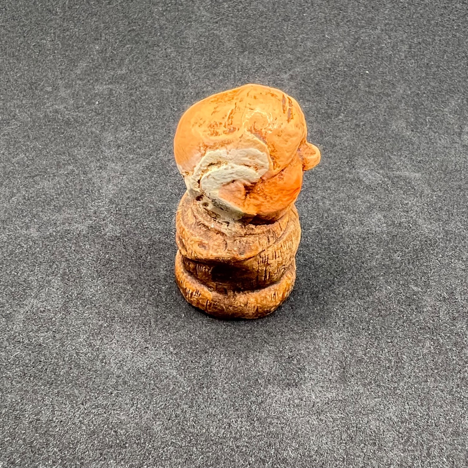 Rustic Wood Folk Art Carving Old Man Face Bust Statue Hand Whittled Character